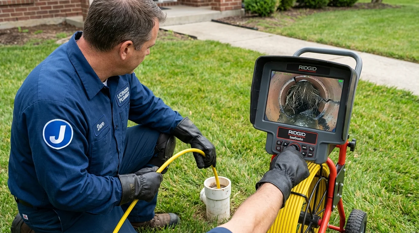 Sewer camera inspection being performed by Johns Plumbing LLC in Grand Junction