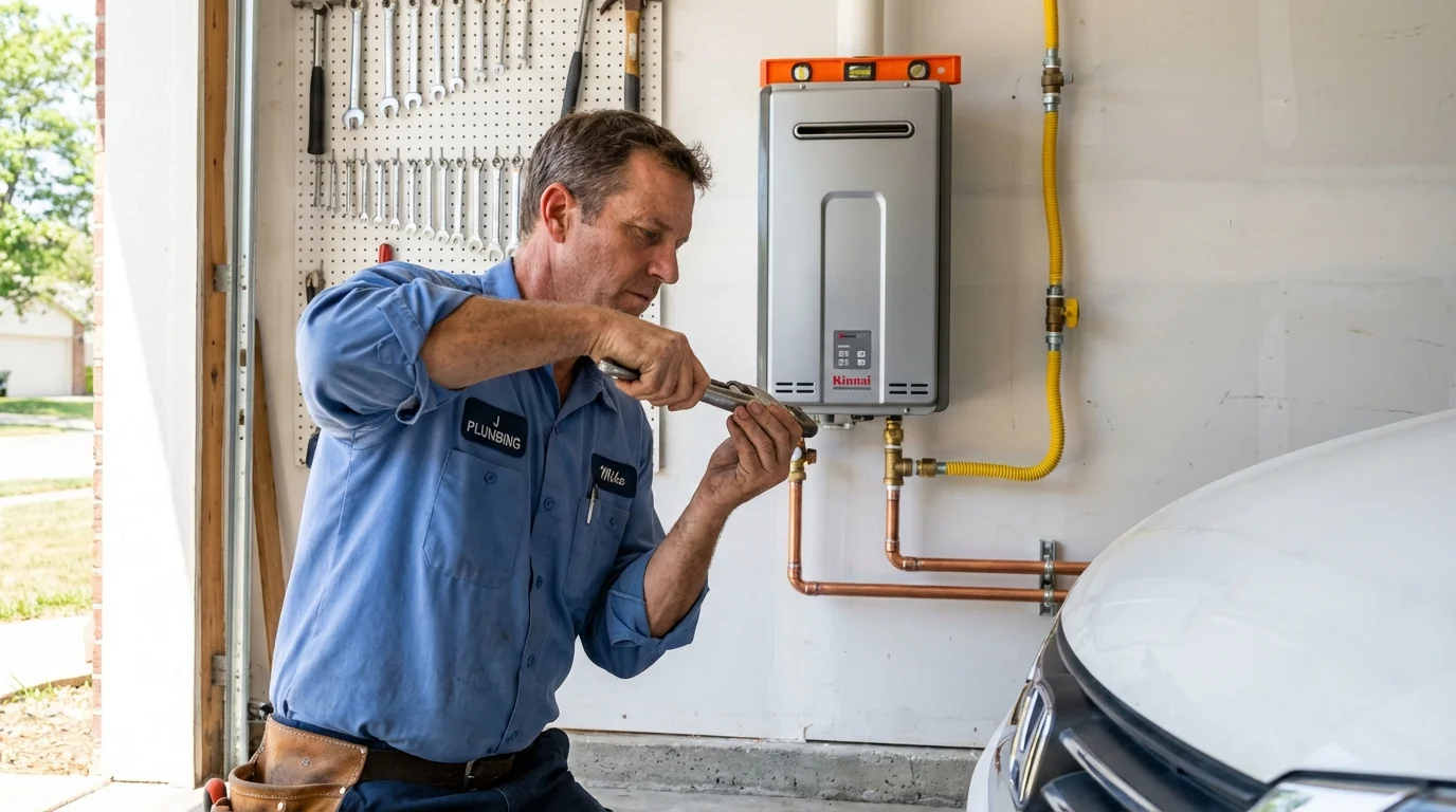 Tankless water heater installation by a Johns Plumbing LLC plumber in Grand Junction
